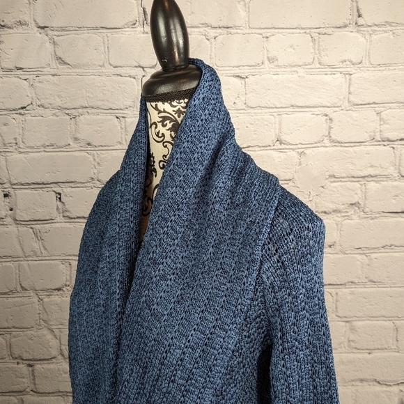 Vertical Design women's long sleeve stretch knit open front cardigan sz xl bb19 - Picture 6 of 9